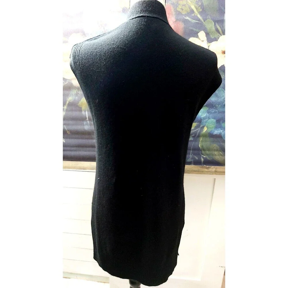 100% Cashmere Sweater Cardigan by Cashmere Box size XS Black Classic